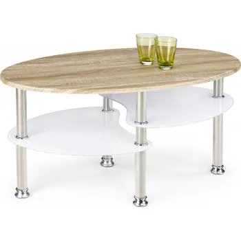 Nábytek Halmar Konferenční stolek MEDEA dub sonoma/bílý - výprodej skladu