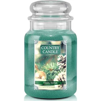 Bytová dekorace Country Candle Vonná Svíčka Tinsel Thyme, 652 g