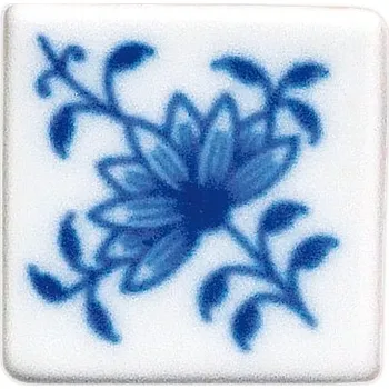 Dekorativní magnet Český porcelán, Dubí Magnetka - vitráž čtvereček 3 x 3 cm 70670 I.jakost cibulák