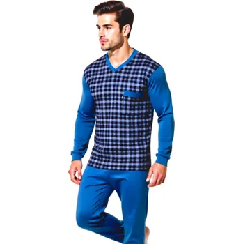 Pánské pyžamo Pánské Pyžamo Dlouhé FOLTÝN PD 347 Velikost: 3XL