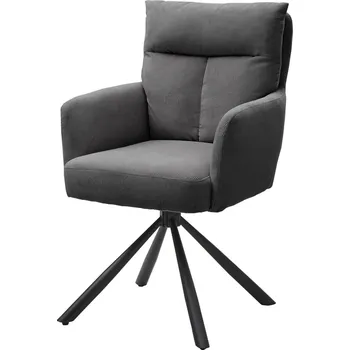 Jídelní židle Otočná jídelní židle Sofia, šedá strukturovaná látka