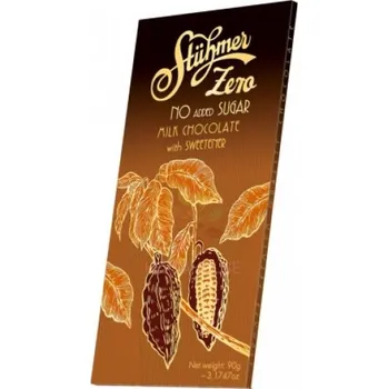 Čokoláda Stühmer Mliečna čokoláda, bez cukru, so sladidlom 90g