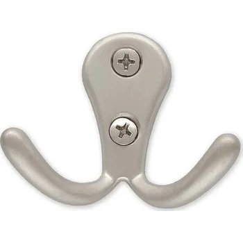 Věšák 63328 věšák RADIS nikl satén (Nástěnný věšák v povrchu nikl. Jednoduchý a funkční doplněk do interiéru.)