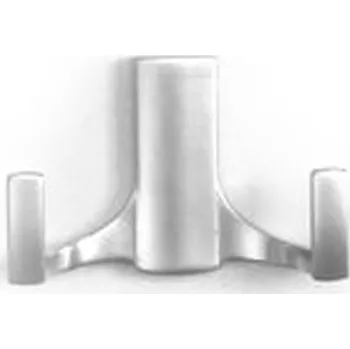 Věšák 770357 dvojháček kov satén nikl (Nástěnný dvojháček v povrchu satén nikl. Praktický doplněk do interiéru.)