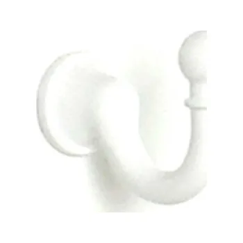 Věšák H1a Háček s vrutem bílý (Nástěnný háček. Vhodné řešení pro nábytek v interiéru.)