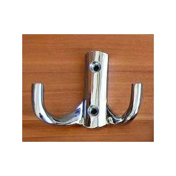 Věšák 63406 dvojháček LAMA chrom lesklý (Nástěnný dvojháček v povrchu chrom lesklý. Praktický doplněk do interiéru.)