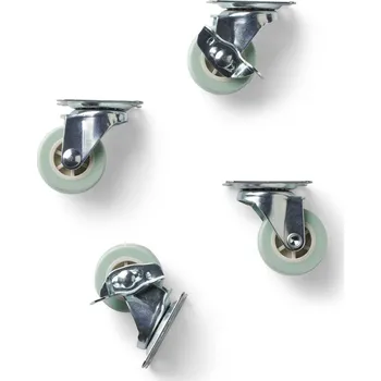 Úložný box Sada koleček pro skládací přepravky maxi Made Crate - 4 ks stříbrná, mintová