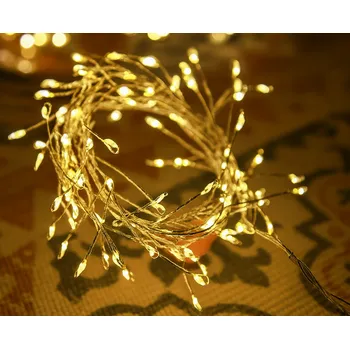 Vánoční světelný řetěz Vánoční LED mikro řetěz, teplá bílá, 100m, 3000 LED, 8 programů, IP65