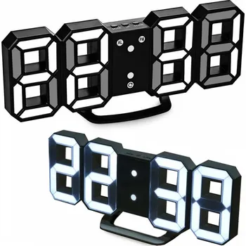 Budík Budík digitální 3D LED CLOCK GH8018 černý (LTC04)