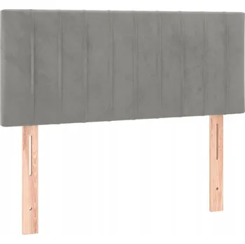 Čelo postele sametové světle šedé 100x5x78/88 cm