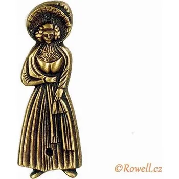 Nábytkové kování ST1 WC štítek dámy - st.mosaz (ST1 WC štítek dámy - st.mosaz v povrchu mosaz. Praktický doplněk do interiéru.)