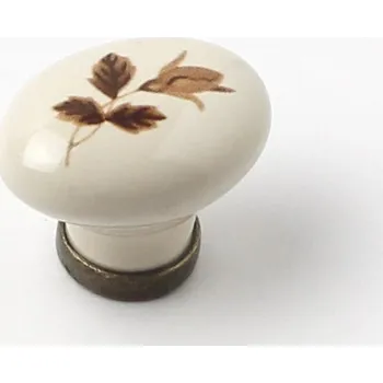 Nábytkové kování 91453 knopka porcelánová 25x34 podzim (Nábytková knopka. Jednoduchý a funkční doplněk do interiéru.)