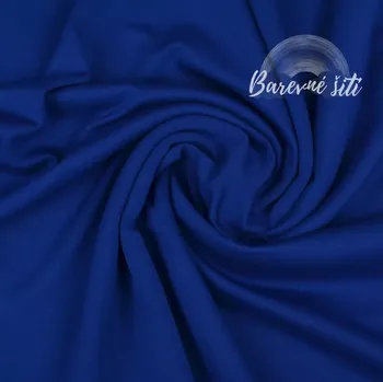 Teplákovina MÁSLOVÁ Kobalt 260g (E) (Elegantní lesklá teplákovina)