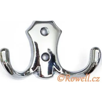 Věšák H2B. dvojháček stříbrný (Nástěnný dvojháček. Jednoduchý a funkční doplněk do interiéru.)