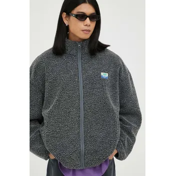 Pánská softshellová bunda Bunda American Vintage pánská, šedá barva, přechodná, oversize MHOK16BH23 90X, vel. XL