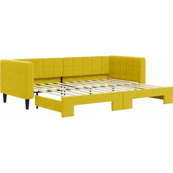 Pohovka Rozkládací lehátko-pohovka žlutá 223 x 90/172,5 x 68 cm samet