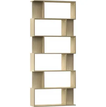 Knihovna Regál Knihovna v barvě Dub Sonoma s 18 přihrádkami 80x24x192 cm