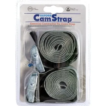 Motodoplněk popruhy Cam Straps nastavitelné s fixací volného konce pomocí suchého zipu, OXFORD (šedé, 1 pár)