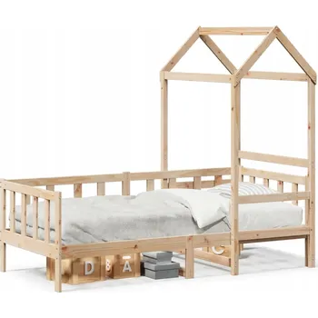 Zahradní lehátko Dřevěné lehátko se stříškou 203,5 x 85,5 x 66 cm, borovice, neošetřené