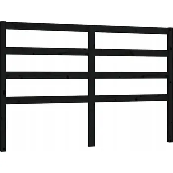 VidaXL Čelo postele, černé, 126x4x100 cm,