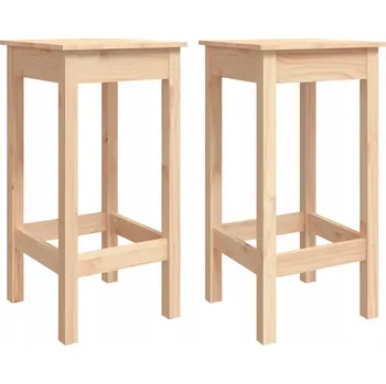 Barová židle Rustikální barové stoličky z masivního borovicového dřeva 40x40x78 cm