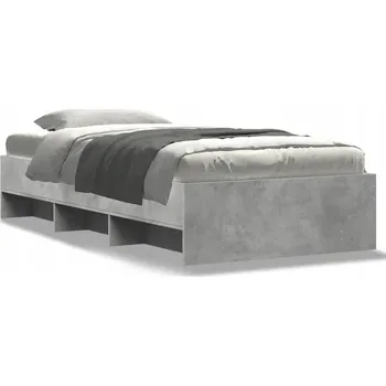 Postel Rám postele s přihrádkami 203 x 93 x 35 cm, betonu šedá