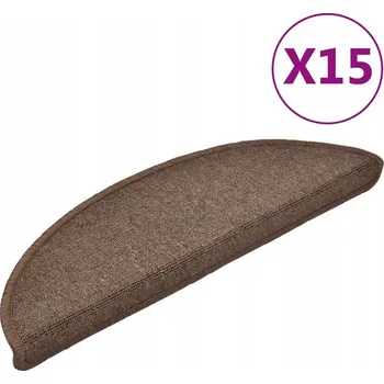 Nášlap na schod Nášlapy na schody protiskluzové, všívaný PP, kávově hnědá, 56x17x3 cm