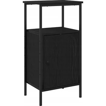 Noční stolek Černý noční stolek z dřevotřísky 41 x 31 x 80 cm