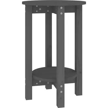 Konferenční stolek Konferenční stolek dřevěný borovice šedý 40 x 60 cm