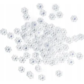 Vánoční dekorace Dekorativní konfety sněhové vločky na vánoční ozdoby 9mm 80 KUSŮ