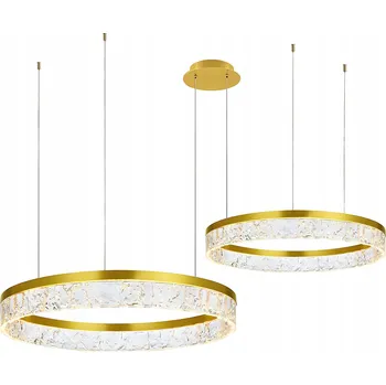 LED závěsné svítidlo LHJ048-CP2 ZLATÉ toolight LUSTR 2 KRUHY GLAMOUR