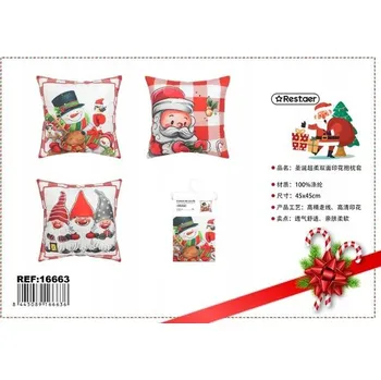 Povlak na dekorativní polštářek Vánoční povlaky na polštáře 45x45 cm, 3 ks