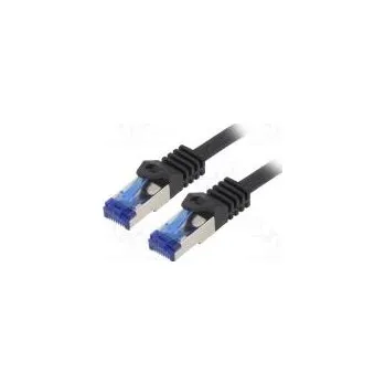 Síťový kabel Patch cord S/FTP 6a lanko Cu LSZH černá 3m 26AWG -20÷75°C