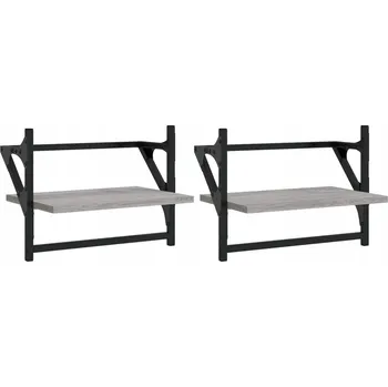 police Nástěnné police z dřevotřísky, Šedý dub Sonoma, 40x25x30 cm