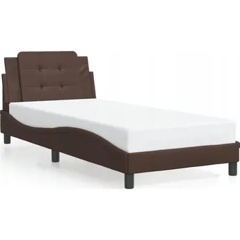 Postel Rám postele s čelem, hnědý, 218 x 95 x 74,5 cm, matrace 90 x 200 cm