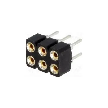 Elektrická zásuvka Zásuvka kolíkové zásuvka PIN 6 točené kontakty přímý 2,54mm