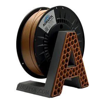3D tisk AURAPOL PLA 3D Filament Toffee Biscuit 1 kg 1,75 mm