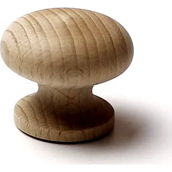 Nábytkové kování 48064 knopka dřevěná pr.40mm přírodní (Nábytková knopka o průměru 40 mm. Vhodné řešení pro nábytek v interiéru.)