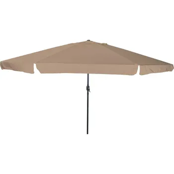 Stínicí technika vidaXL Zahradní slunečník Taupe 395 x 395 x 245 cm Polyester a ocel