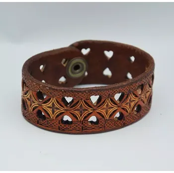 Kožený náramek 30 (originální ruční výrobek ze Slovácka)