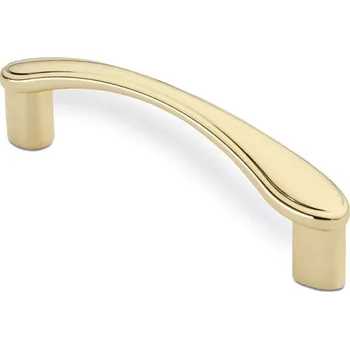 Nábytkové kování 12957 úchytka rozteč 96mm mosaz lesklá (Nábytková úchytka s roztečí 96 mm v povrchu mosaz. Jednoduchý a funkční doplněk do interiéru.)