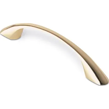 Nábytkové kování 12143 úchytka GERIK rozteč 96mm mosaz lesk (Nábytková úchytka GERIK s roztečí 96 mm v povrchu mosaz. Praktický doplněk do interiéru.)