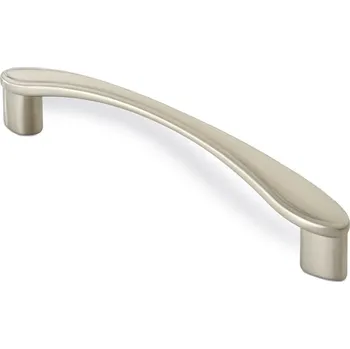 Nábytkové kování 12954 úchytka rozteč 128mm broušený nikl (Nábytková úchytka s roztečí 128 mm v povrchu broušený nikl. Jednoduchý a funkční doplněk do interiéru.)