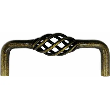 Nábytkové kování 62407 úchytka KOLI rozteč 96mm staromosaz (Nábytková úchytka KOLI s roztečí 96 mm v povrchu mosaz. Vhodné řešení pro nábytek v interiéru.)