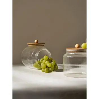 Sklenice Sinsay - Rýhovaná sklenice na potraviny s víčkem - bílá - 845HG-00X - 845HG-00X-ONE