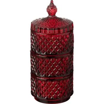 Dóza na potraviny Nádoba s víkem J-Line 48528 burgundské 83X