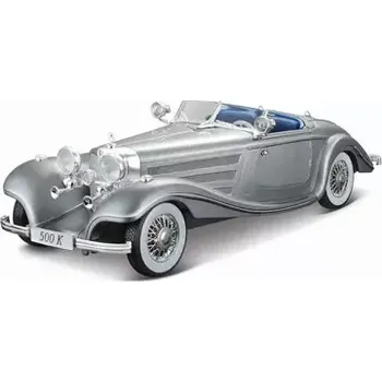 autíčko Maisto Mercedes-Benz 500 K Typ Specialroadster 1936 šedá (101236862)