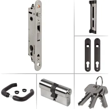 brána LOCINOX FORTYSET 40I BA – kompletní sada zamykání křídlové branky s profilem 40x40 mm