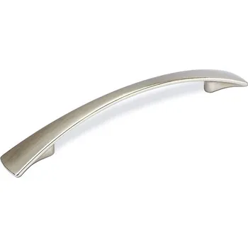 Nábytkové kování 14185 úchytka BALI rozteč 128mm broušený nikl (Nábytková úchytka BALI s roztečí 128 mm v povrchu broušený nikl. Praktický doplněk do interiéru.)