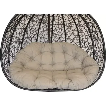 Podsedák Polstr na závěsnou houpačku Double - tmavě béžový melír - SLEVA 3% s kodem radost25